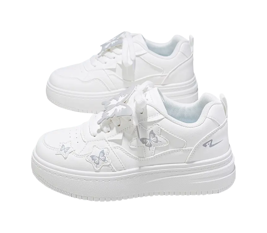 RENBEN Slip Resistant Waterproof Cushioning Abrasion Resistant Height Increasing Low top Skateboard Shoes Women's 