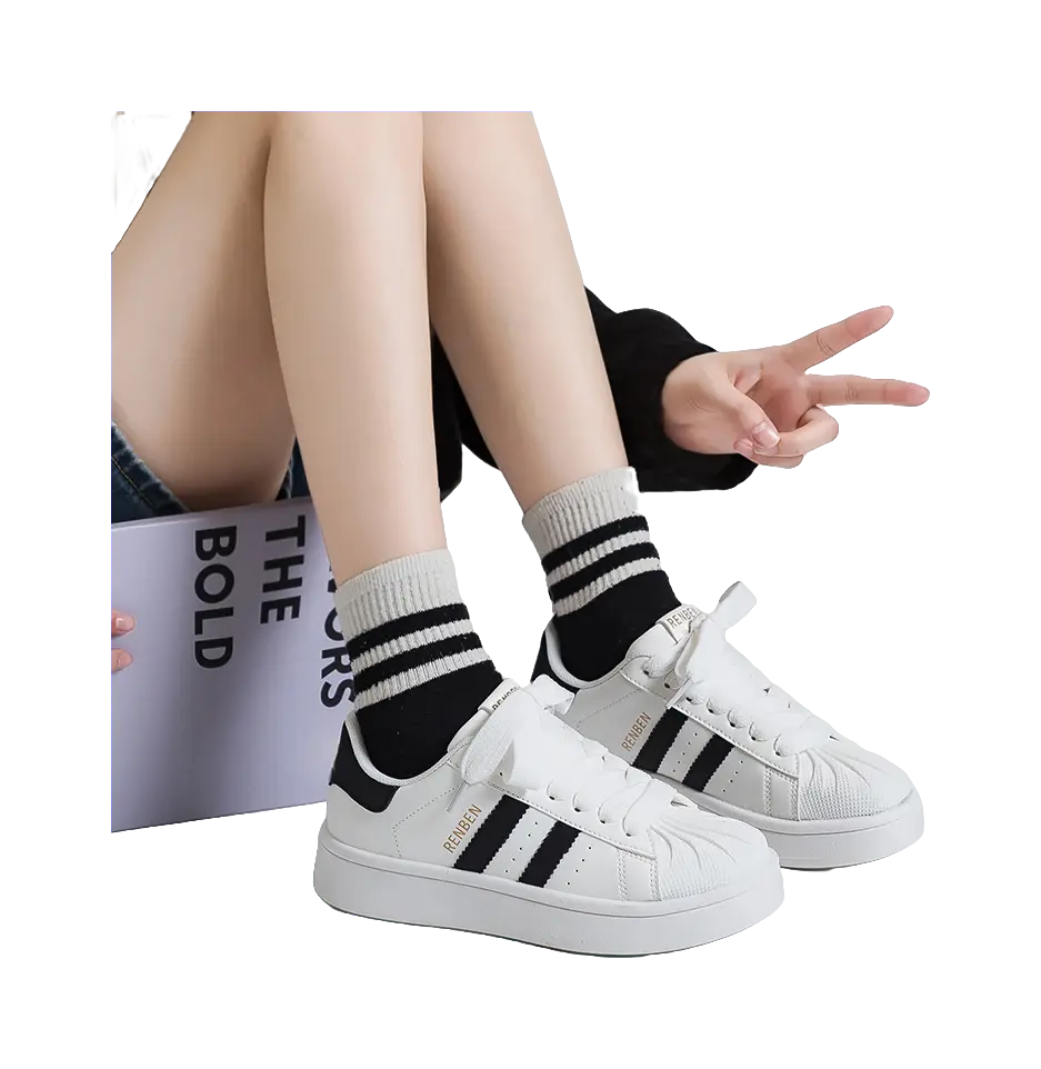 RENBEN Slip Resistant, Abrasion Resistant, Lightweight Low top Skateboard Shoes Women's 