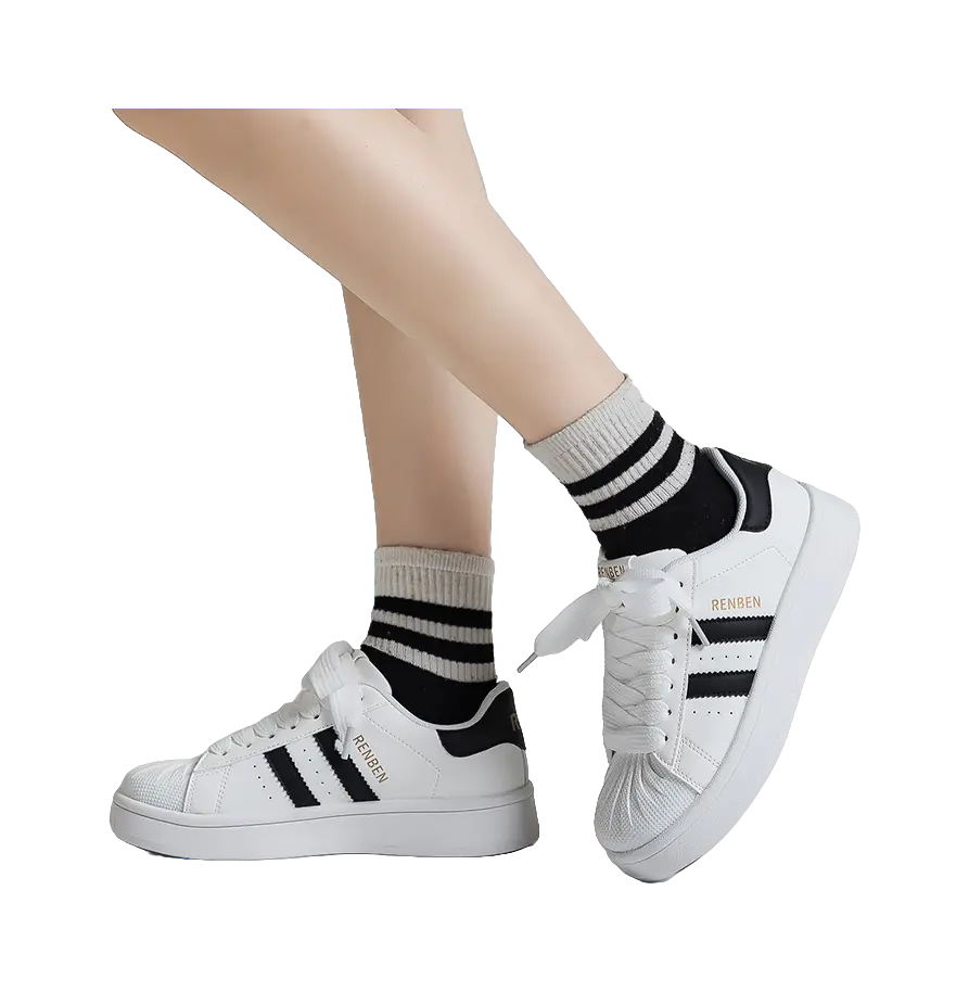 RENBEN Slip Resistant, Abrasion Resistant, Lightweight Low top Skateboard Shoes Women's 