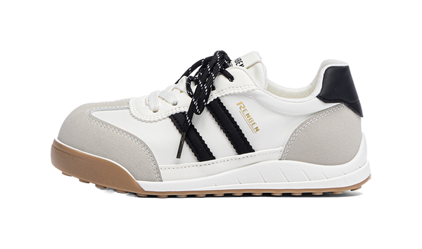 RENBEN Wear resistant And Lightweight Low Top Casual Shoes Women's White Gray Black 