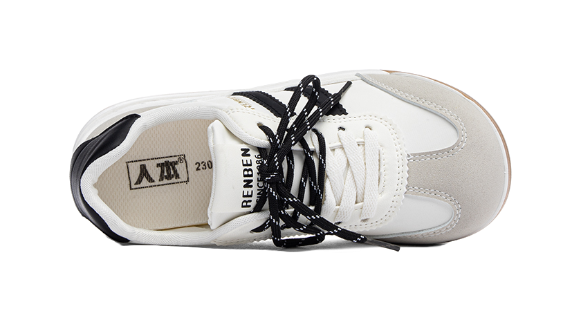 RENBEN Wear resistant And Lightweight Low Top Casual Shoes Women's White Gray Black 