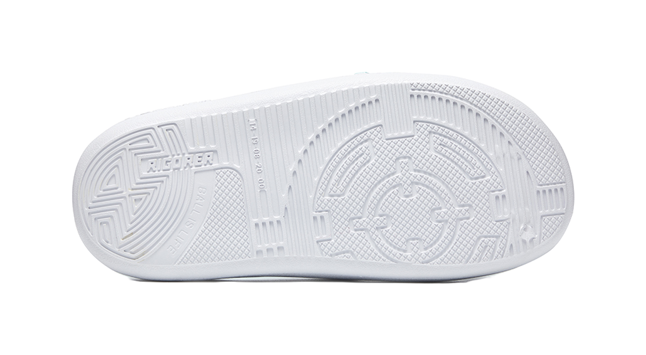 RIGORER Skyrim 1 Slides - Large Logo Design, Waterproof & Slip-Resistant for Men in White and Green 