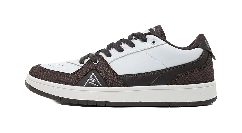 Rigorer Coverage Skateboard - White Brown Skateboard Shoes for Men 