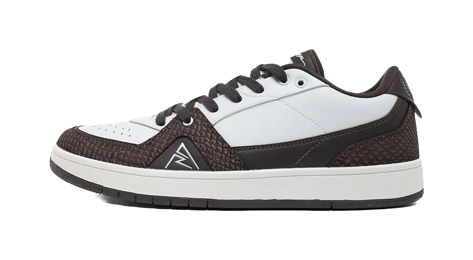 Rigorer Coverage Skateboard - White Brown Skateboard Shoes for Men 