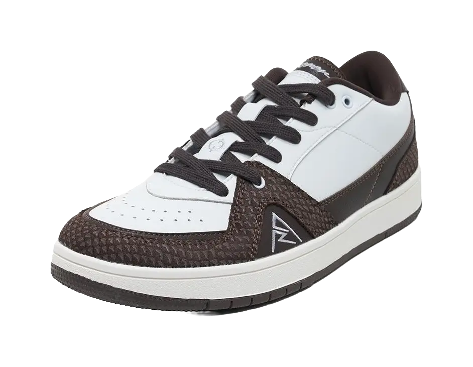 Rigorer Coverage Skateboard - White Brown Skateboard Shoes for Men 