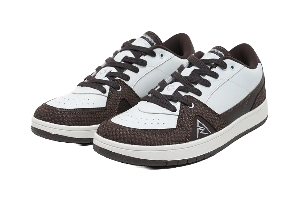 Rigorer Coverage Skateboard - White Brown Skateboard Shoes for Men 