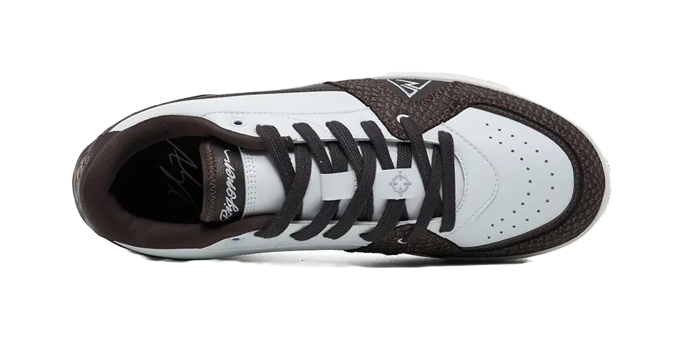 Rigorer Coverage Skateboard - White Brown Skateboard Shoes for Men 