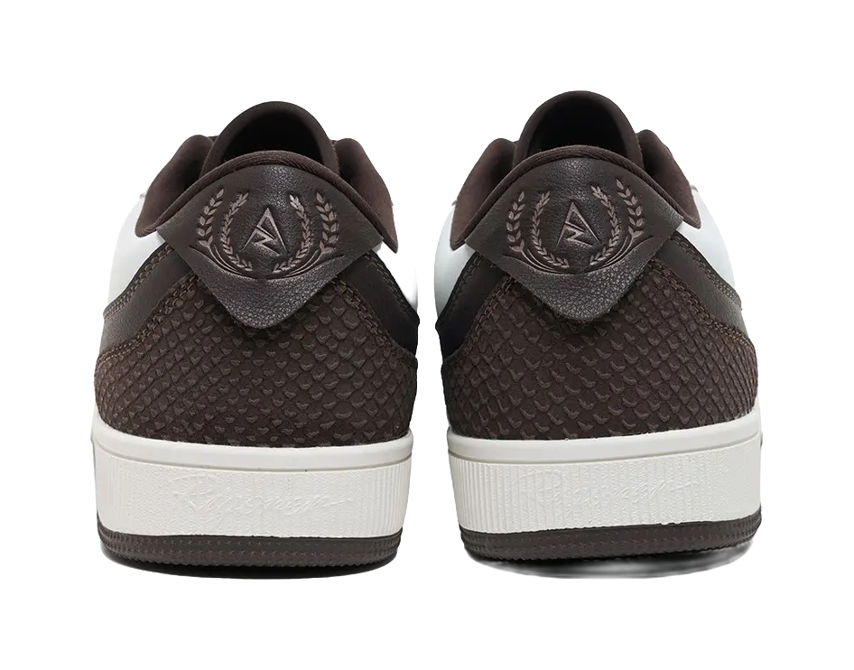 Rigorer Coverage Skateboard - White Brown Skateboard Shoes for Men 