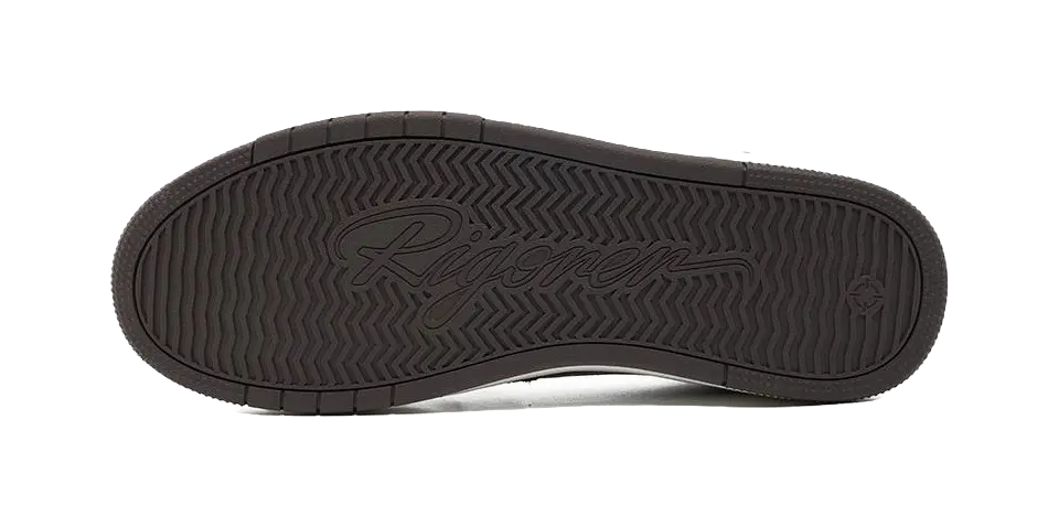 Rigorer Coverage Skateboard - White Brown Skateboard Shoes for Men 