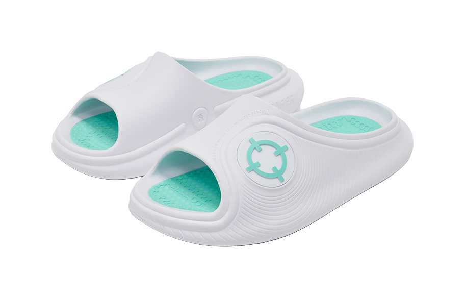 Rigorer Horizon 2 Slide - White Aqua Green Slide Slippers for Unisex 