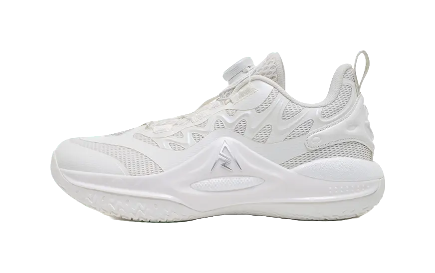 Rigorer Kids' Austin Reaves AR2 "Ghost" - basketball shoes for children in white and silver  vjsneaker.com