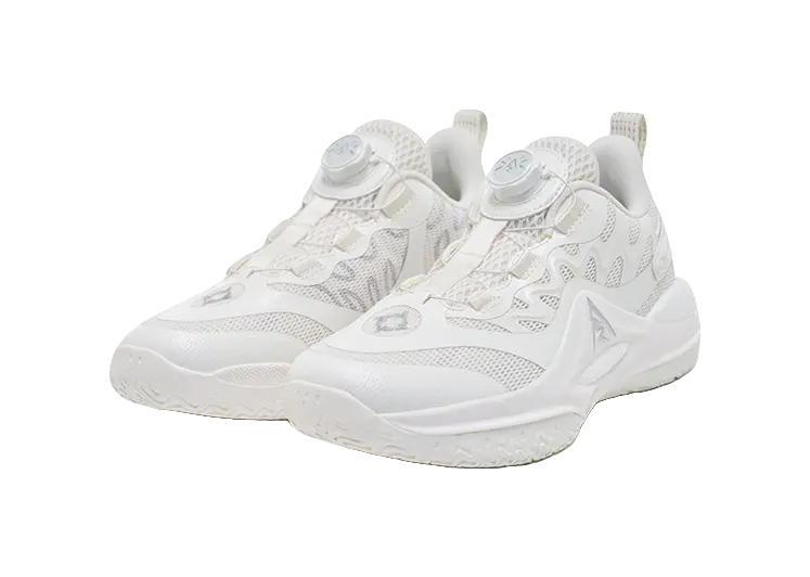 Rigorer Kids' Austin Reaves AR2 "Ghost" - basketball shoes for children in white and silver  vjsneaker.com