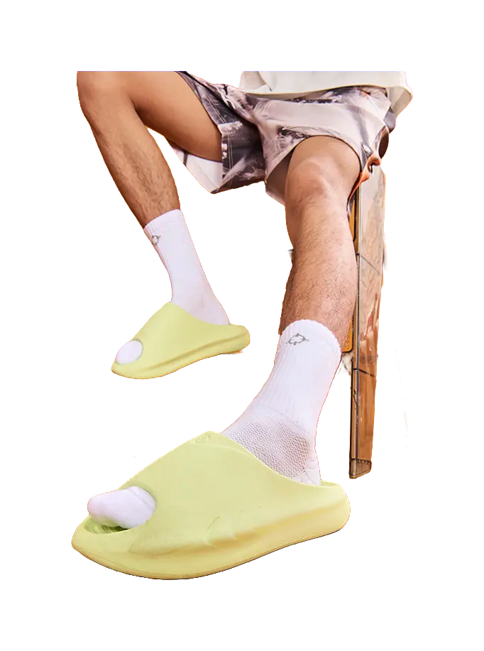 Rigorer Mini Shark Slide - Green Slide Slippers for Unisex 