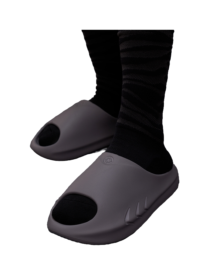 Rigorer Mini Shark Slide - Grey Slide Slippers for Unisex 