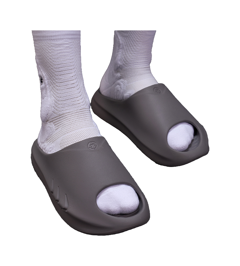 Rigorer Mini Shark Slide - Grey Slide Slippers for Unisex 