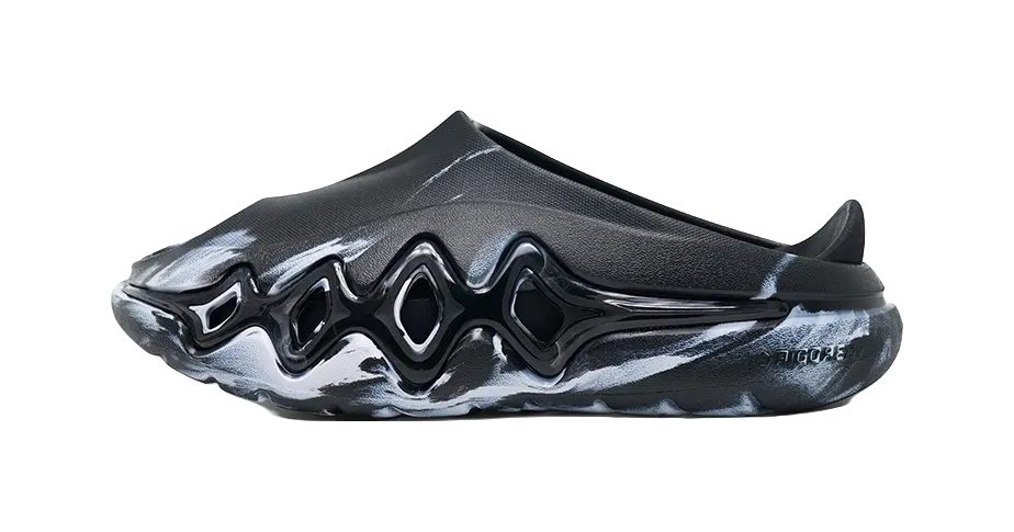 Rigorer Shark 3 Slides - Black White Slide Slippers for Unisex 