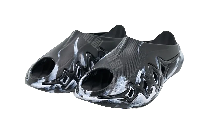 Rigorer Shark 3 Slides - Black White Slide Slippers for Unisex 