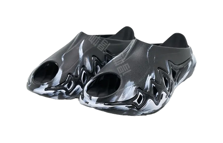 Rigorer Shark 3 Slides - Black White Slide Slippers for Unisex 