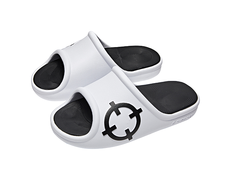 Rigorer Skyrim 1 Slide - White Black Slide Slippers for Men 