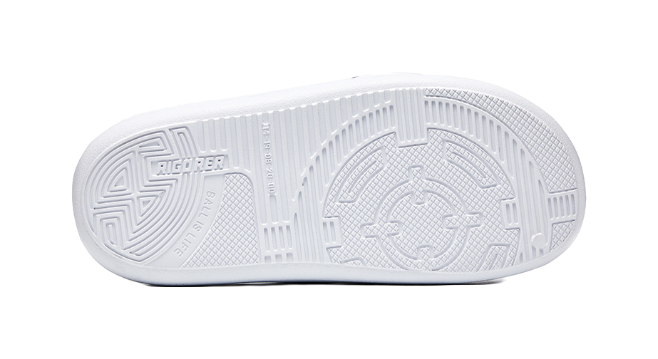 Rigorer Skyrim 1 Slide - White Black Slide Slippers for Men 