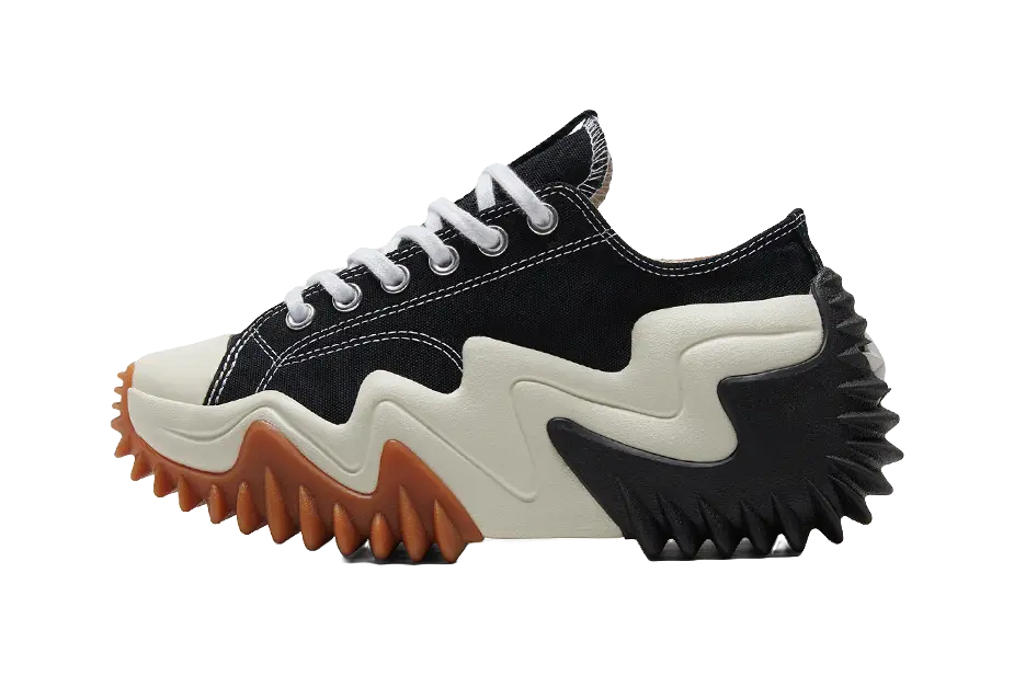 Run Star Converse Motion Platform Low Black Egret  vjsneaker.com