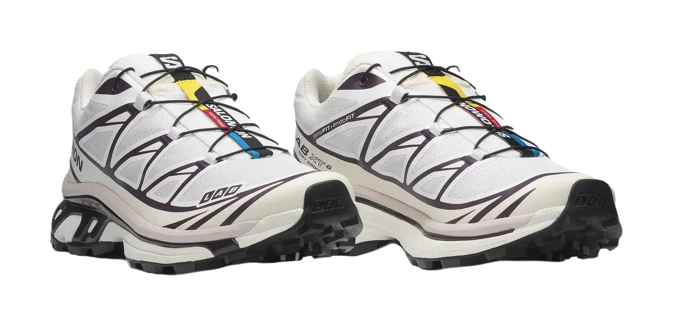 SALOMON XT 6 Cushioning Coverage Support Abrasion Resistant Low top Casual Running Shoes Unisex White  vjsneaker.com