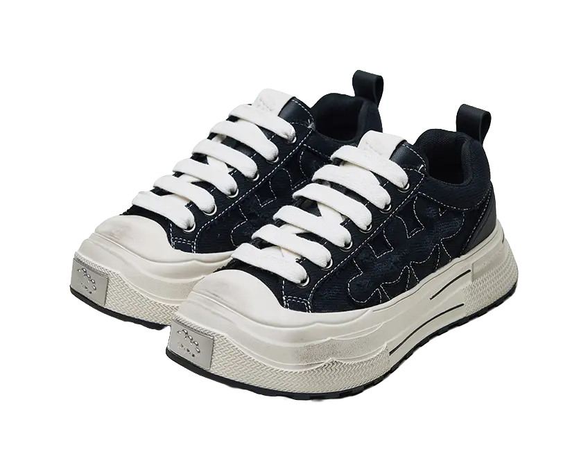 SHOOT BRAND Reprise Slip Resistant Abrasion Resistant Low top Canvas Shoes Unisex Black  VJSNEAKER