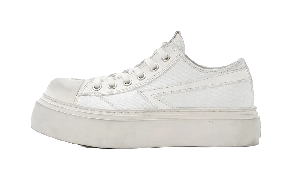 SMFK Low Top Canvas Shoes Women's Snow Mountain White  VJSNEAKER