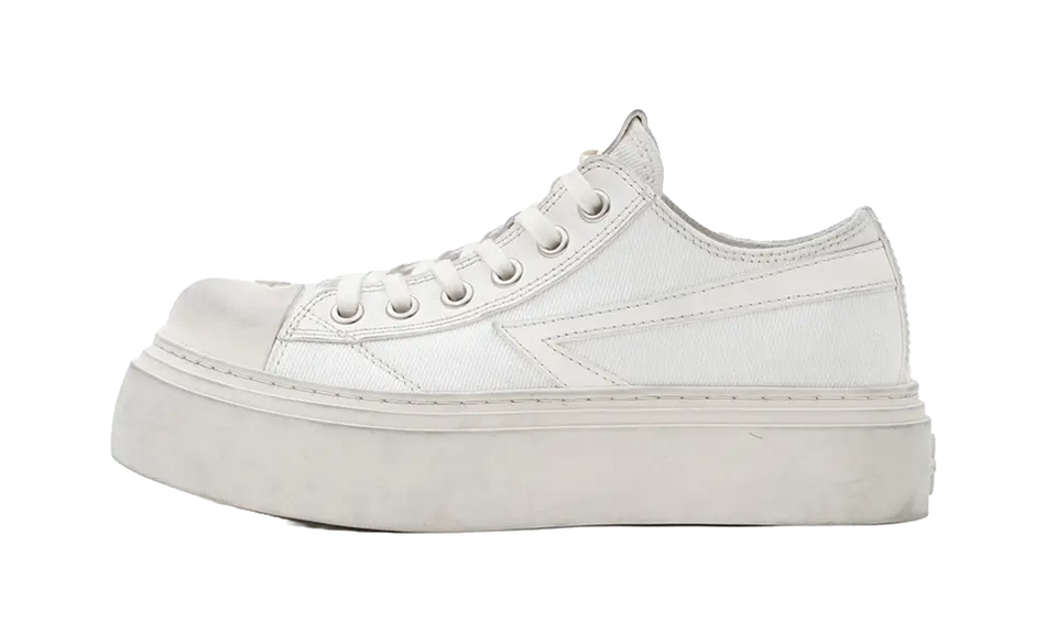 SMFK Low Top Canvas Shoes Women's Snow Mountain White  VJSNEAKER