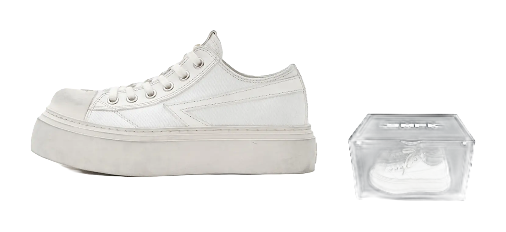 SMFK Low Top Canvas Shoes Women's Snow Mountain White  VJSNEAKER