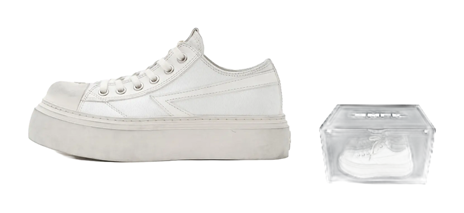 SMFK Low Top Canvas Shoes Women's Snow Mountain White  VJSNEAKER