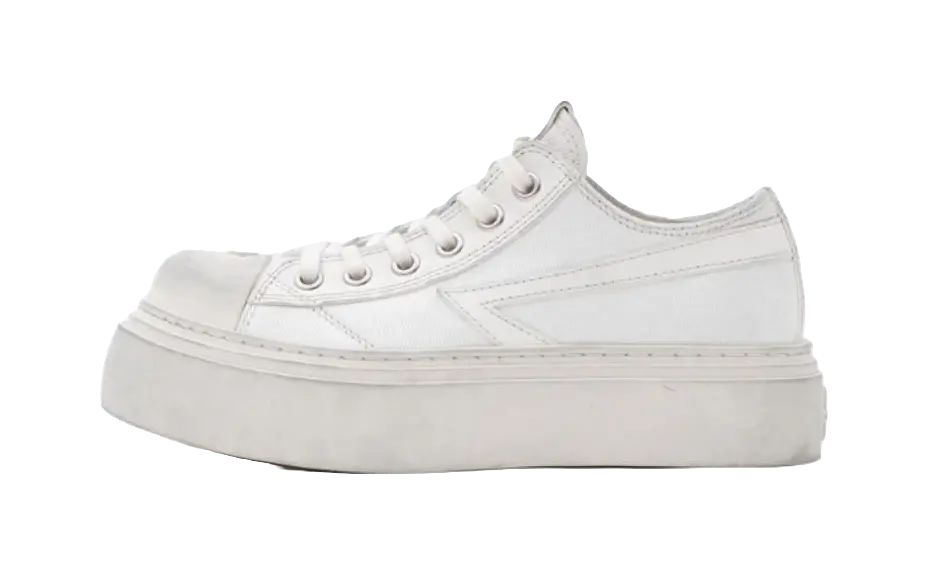 SMFK Low Top Canvas Shoes Women's Snow Mountain White  VJSNEAKER