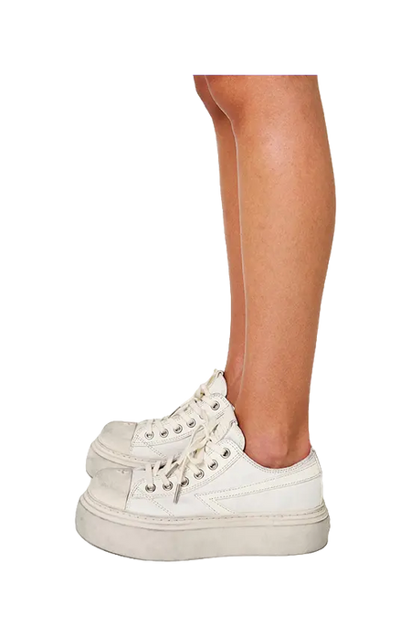 SMFK Low Top Canvas Shoes Women's Snow Mountain White  VJSNEAKER