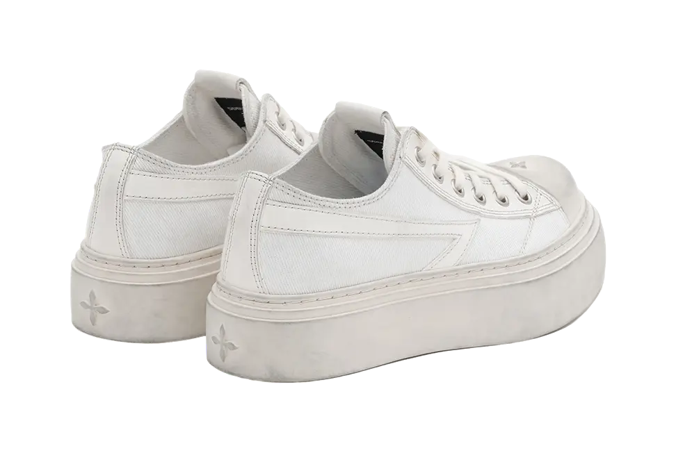 SMFK Low Top Canvas Shoes Women's Snow Mountain White  VJSNEAKER