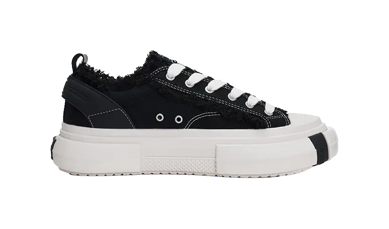 SMILEREPUBLIC 70s Classic Black Low top Canvas Shoes Unisex Black  VJSNEAKER