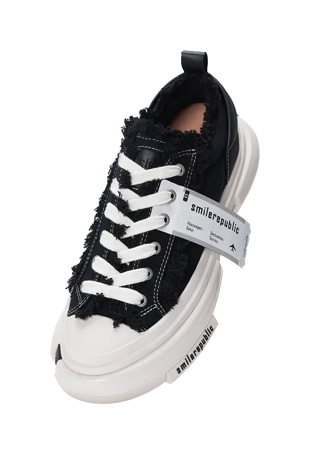 SMILEREPUBLIC 70s Classic Black Low top Canvas Shoes Unisex Black  VJSNEAKER