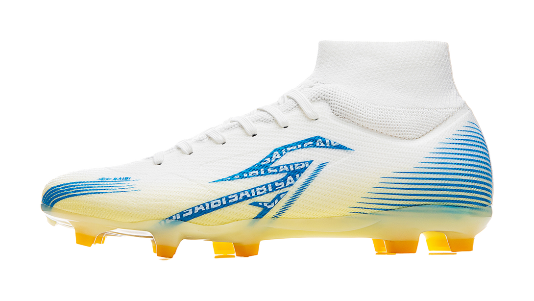 Saibi Soccer Shoes Unisex High top White 