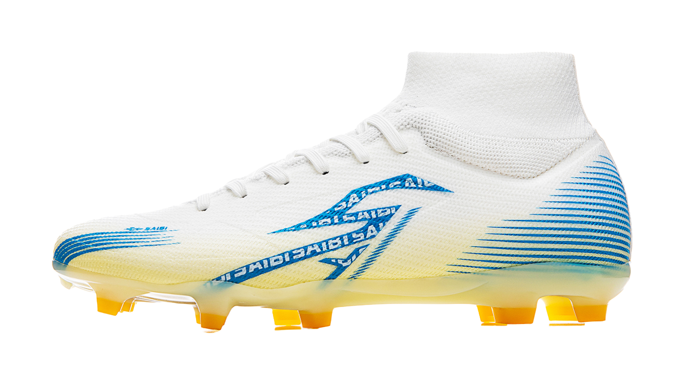 Saibi Soccer Shoes Unisex High top White 