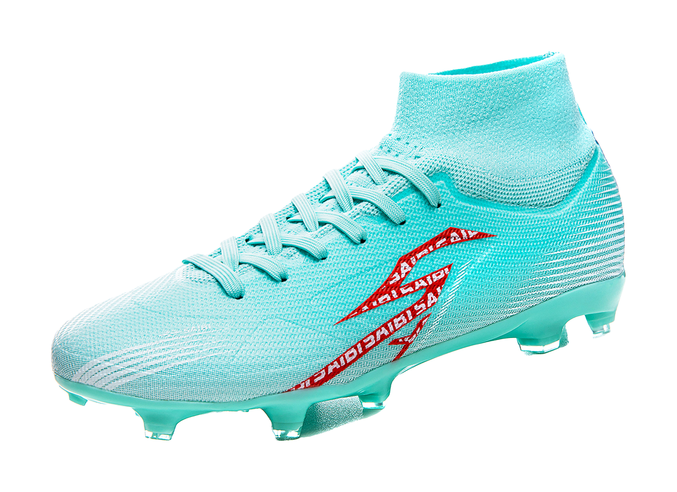 Saibi Soccer Shoes Unisex High top White 