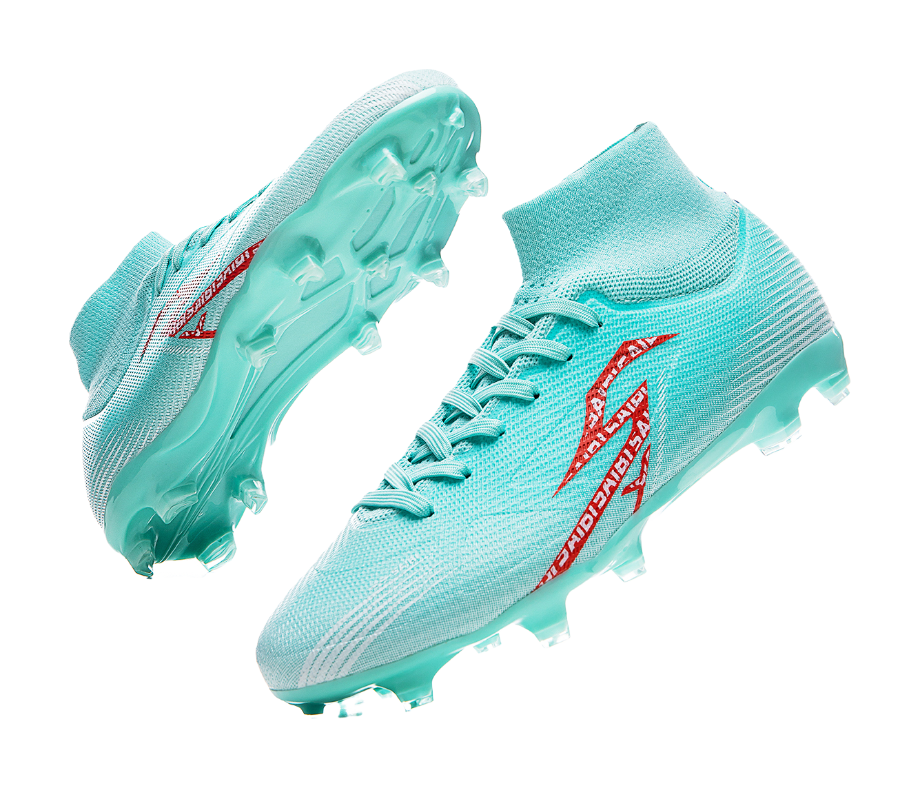 Saibi Soccer Shoes Unisex High top White 