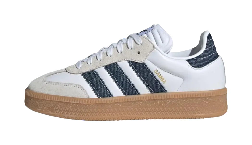Samba Adidas Originals Xlg White Night Indigo Denim  vjsneaker.com
