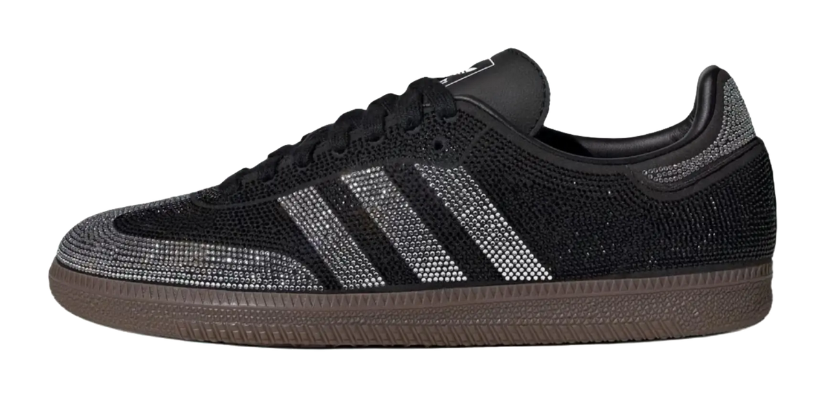 Samba Wmns Adidas Originals Og Black Silver Rhinestones Womens  vjsneaker.com
