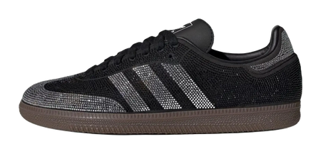Samba Wmns Adidas Originals Og Black Silver Rhinestones Womens  vjsneaker.com