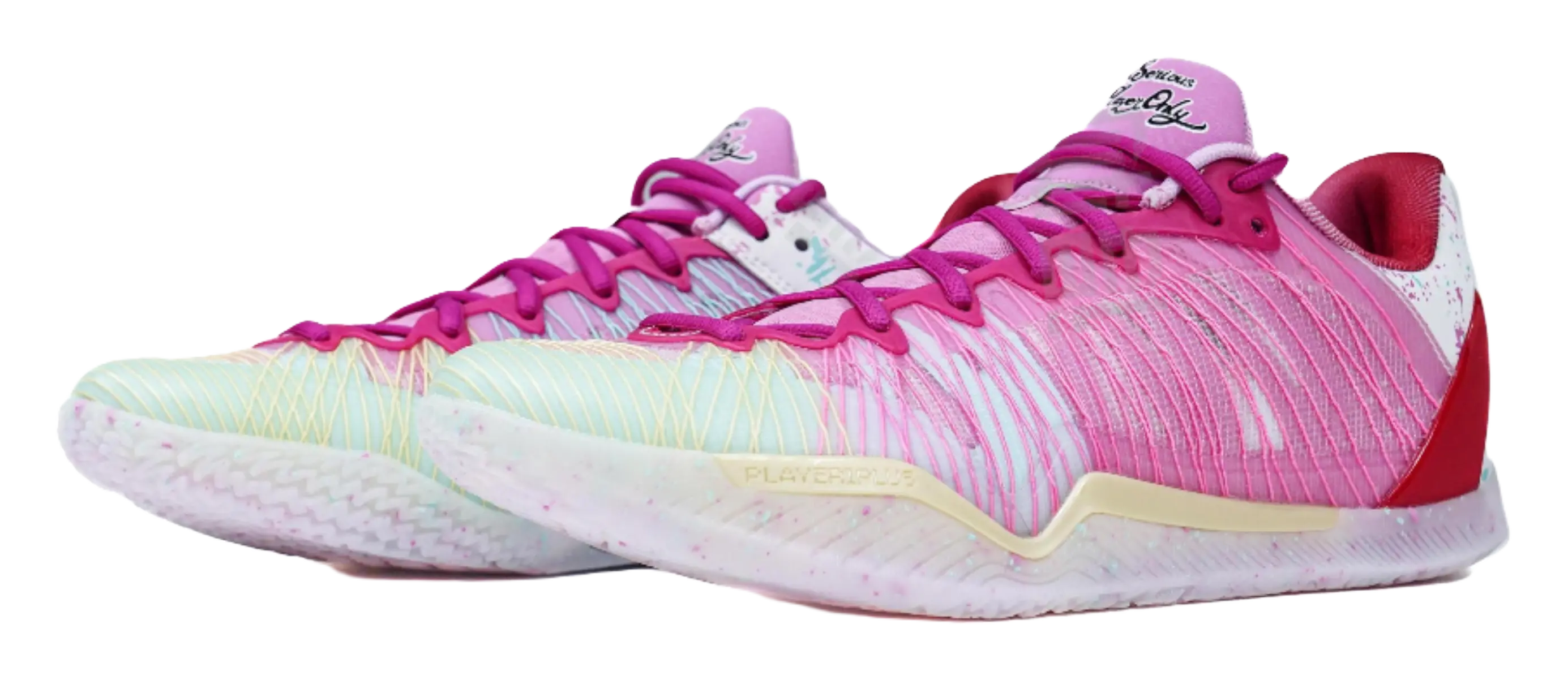 Serious Player Only SPO Player 1 - White Pink Basketball Shoes for Men 