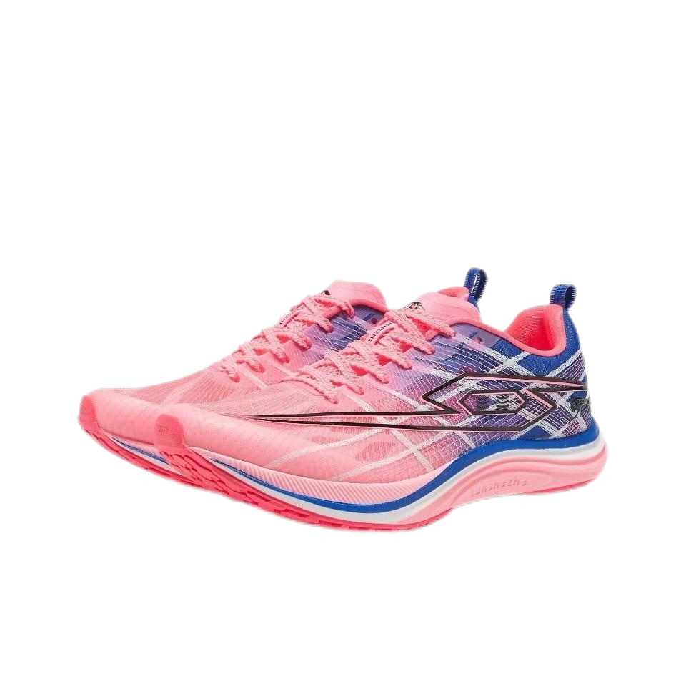 Side view of THANSHER Cheetah 2.0 Blue Pink Running Shoes Unisex Low-Top