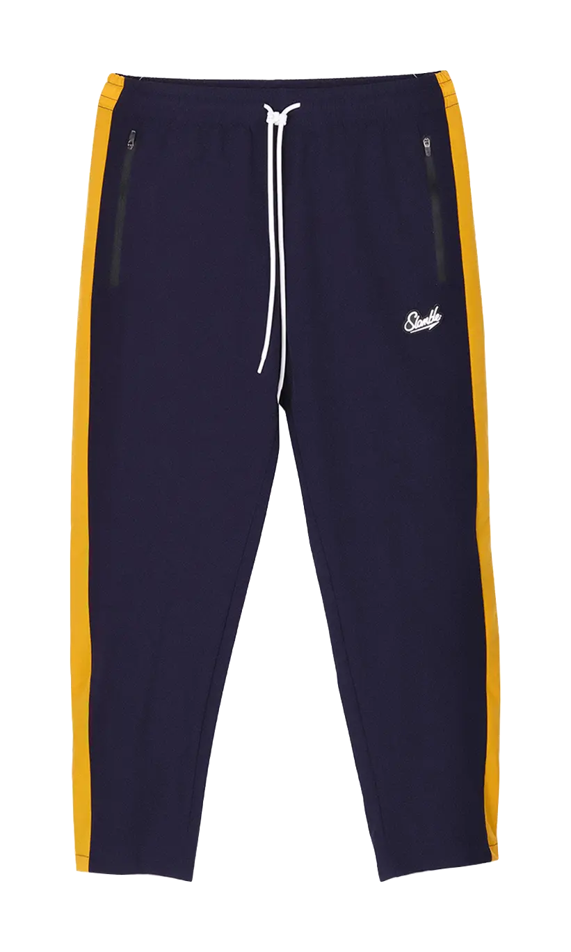 Slamble Knitted Sweatpants Unisex Thin Straight Fit Pants  vjsneaker.com