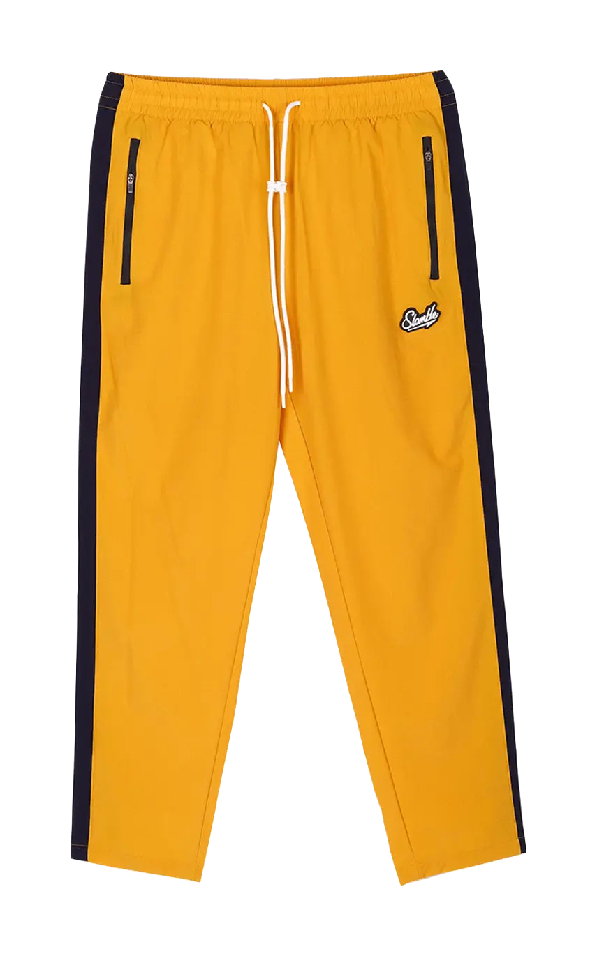 Slamble Knitted Sweatpants Unisex Thin Straight Fit Pants  vjsneaker.com