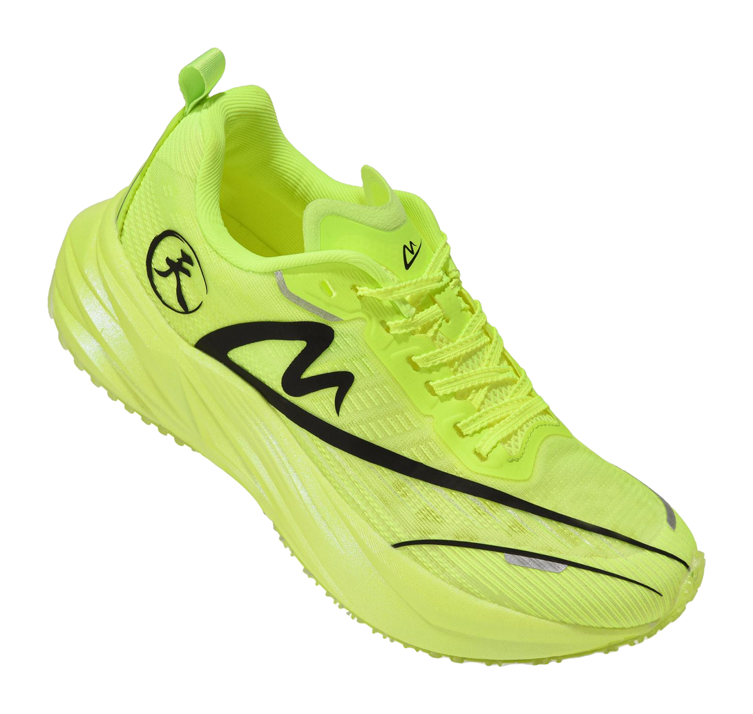 Sonic Cat Cushioned Slip Resistant Abrasion Resistant Low Top Carbon Plate Training Running Shoes Unisex Neon Green 