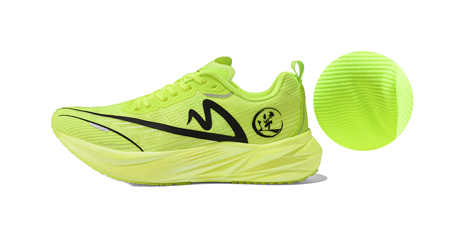 Sonic Cat Cushioned Slip Resistant Abrasion Resistant Low Top Carbon Plate Training Running Shoes Unisex Neon Green 
