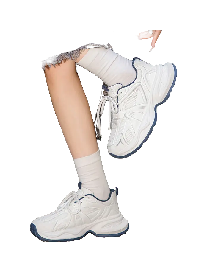 TUOPIN Abrasion Resistant, Breathable, Lightweight, Height Increasing Low top Chunky Sneakers Unisex  VJSNEAKER